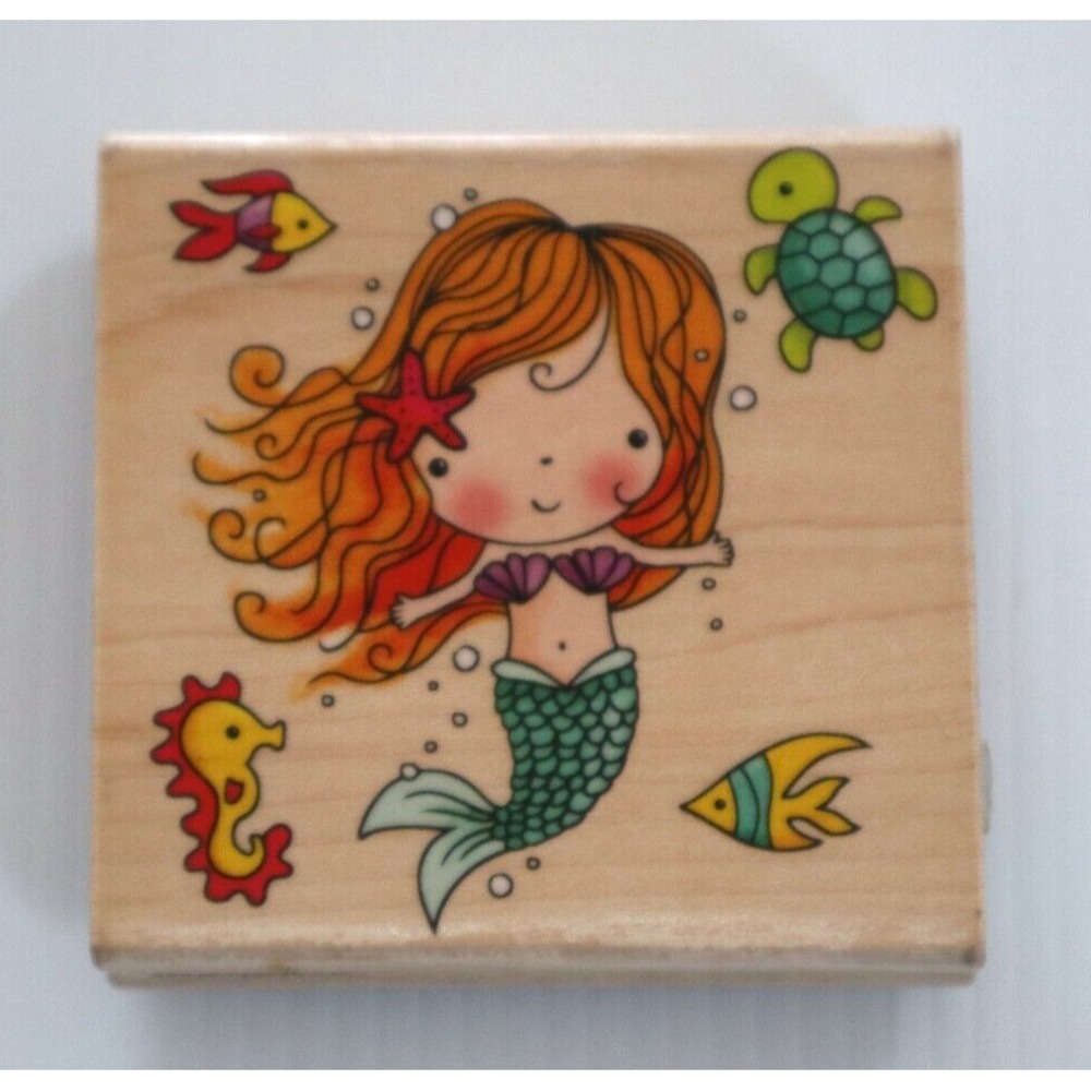 Mimi the Mermaid #4186K Rubber Wood Stamp 2011 By Penny Black